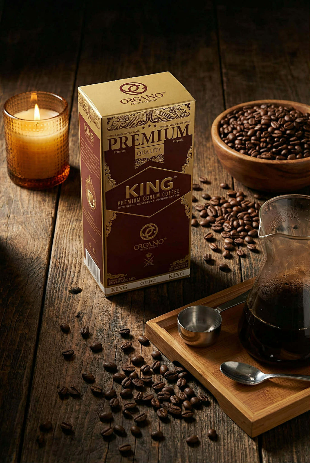 ORGANO™ King of Coffee – Prémium Organikus Gourmet Kávé Ganoderma lucidum spórával
