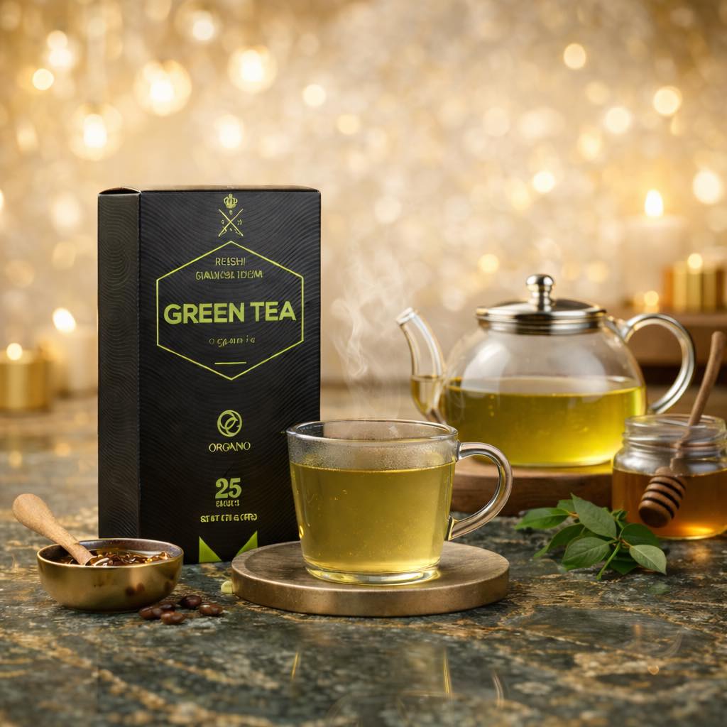 ORGANO™ Organikus Zöld Tea – Ganoderma lucidum | 25 zacskó