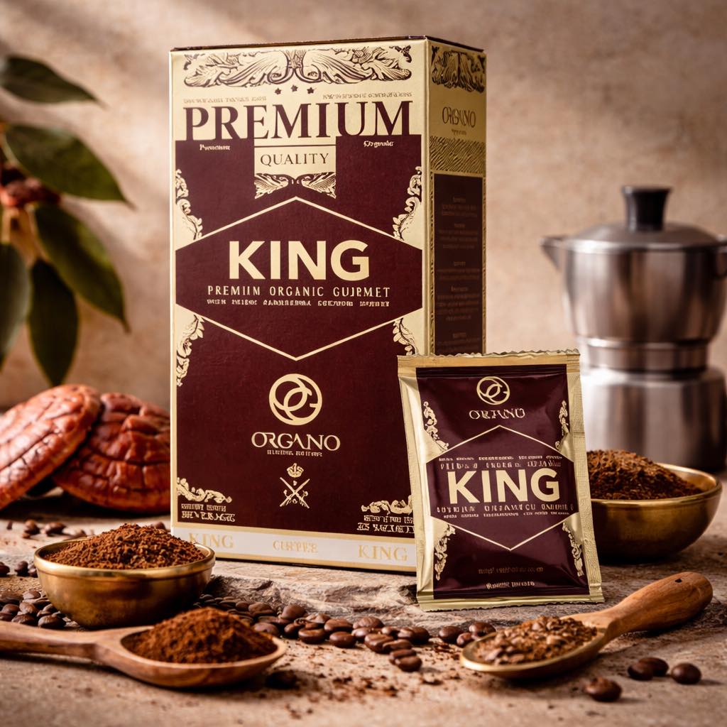 ORGANO™ King of Coffee – Prémium Organikus Gourmet Kávé Ganoderma lucidum spórával