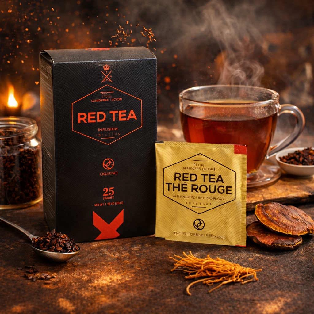 ORGANO™ Vörös Tea – Ganoderma & Cordyceps | 25 zacskó