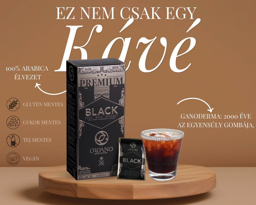 ORGANO™ Prémium Fekete Kávé – Ganoderma lucidum